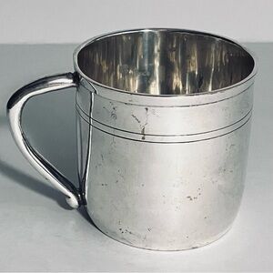 Vintage SILVERPLATE BABY CUP / Very Heavy HEIRLOOM / 2.5 Inches Tall
